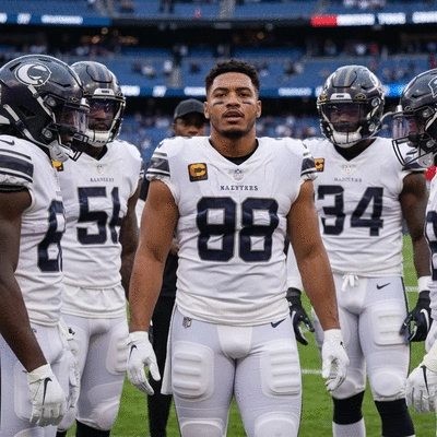 Najee Harris in a huddle, demonstrating leadership with teammates