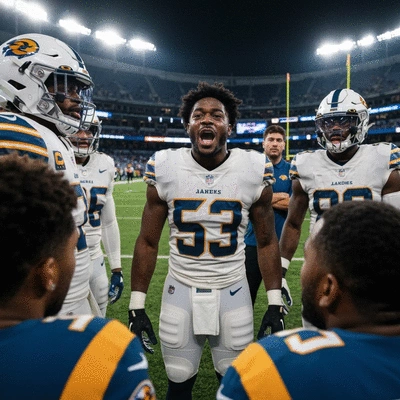 Najee Harris in a leadership role with teammates on the field