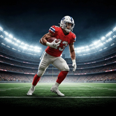 NFL running back making an explosive play on the field