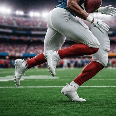 NFL running back in action, demonstrating agility and speed